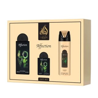 Lattafa Pride Affection zestaw woda perfumowana spray 100ml + woda perfumowana spray 20ml + dezodorant spray 200ml