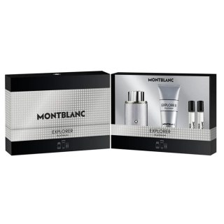 Mont Blanc Explorer Platinum zestaw woda perfumowana spray 100ml + żel pod prysznic 100ml + miniatura wody perfumowanej 2x7.5ml