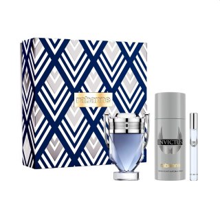 Paco Rabanne Invictus zestaw woda toaletowa spray 100ml + dezodorant spray 150ml + woda toaletowa spray 10ml