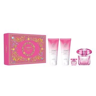 Versace Bright Crystal Absolu zestaw woda perfumowana spray 90ml + miniatura wody perfumowanej 5ml + balsam do ciała 100ml + żel pod pry