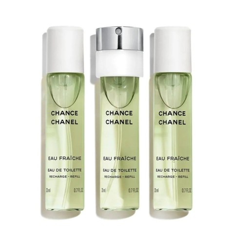 Chanel Chance Eau Fraiche zestaw woda toaletowa spray wkład 3x20ml